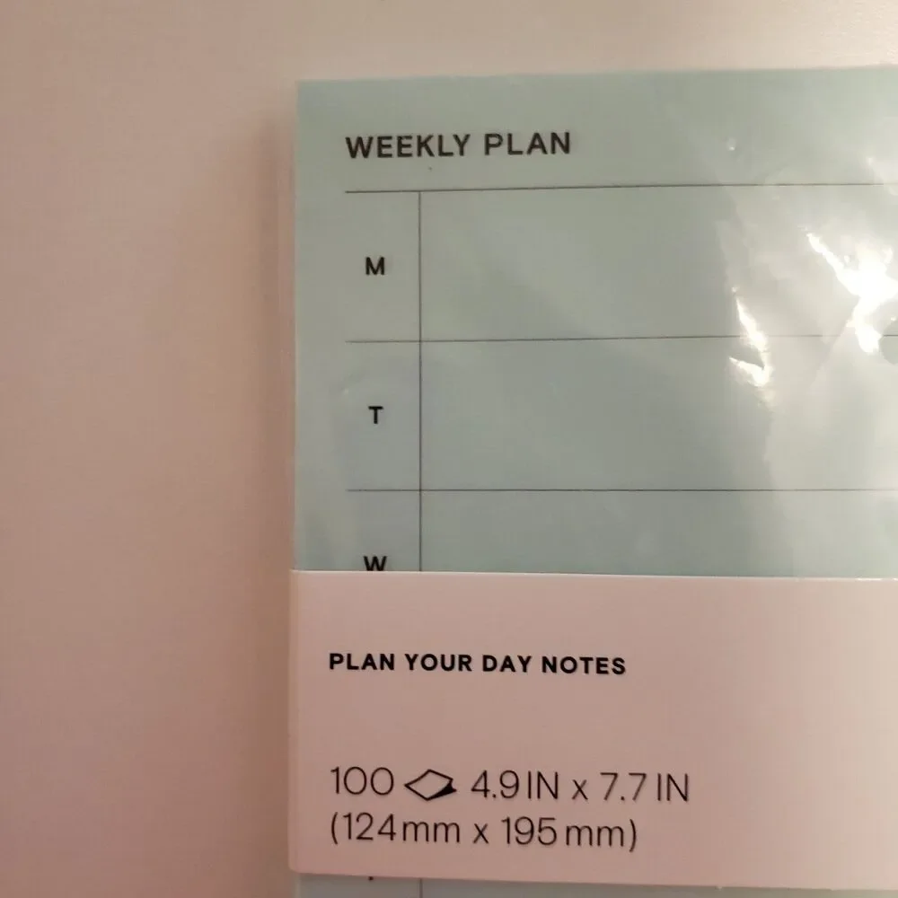 Noted By Post-It Planning Notes Plan your day Pale Green 100 sheets 4.9x7.7